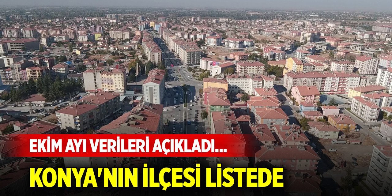 Ekim ayı verileri açıkladı... Konya'nın ilçesi listede