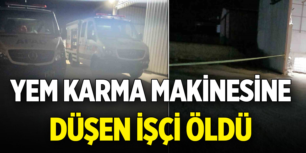 Yem karma makinesine düşen işçi öldü