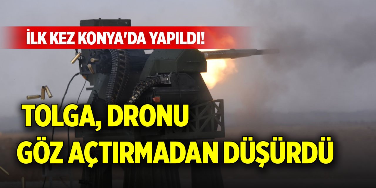 İlk kez Konya'da yapıldı! Tolga, dronu göz açtırmadan düşürdü