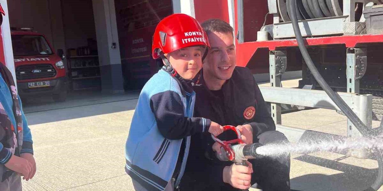 Konya'da öğrencilere ’Afet ve Yangın Farkındalığı’ eğitimi