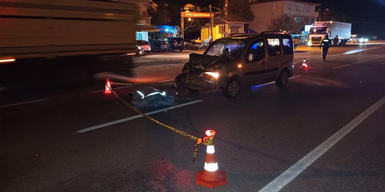 Hafif ticari aracın çarptığı yaya, öldü
