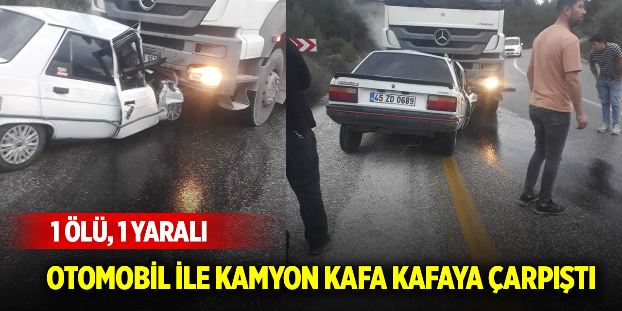 Otomobil ile kamyon kafa kafaya çarpıştı: 1 ölü, 1 yaralı