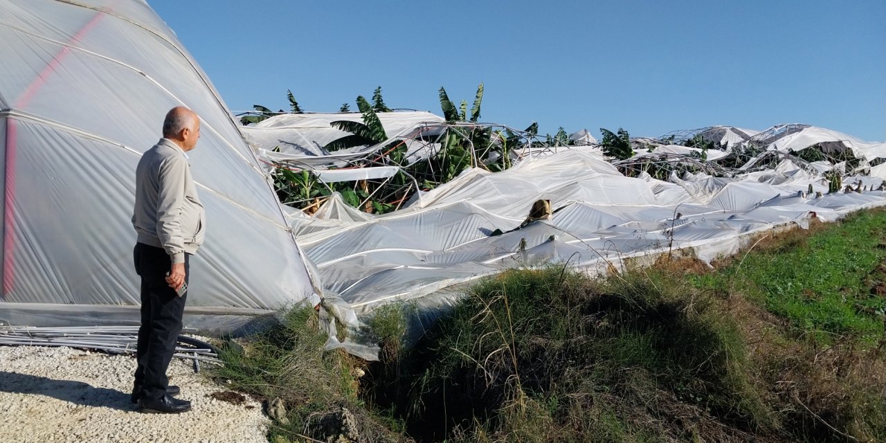 Hortum, seralara zarar verdi