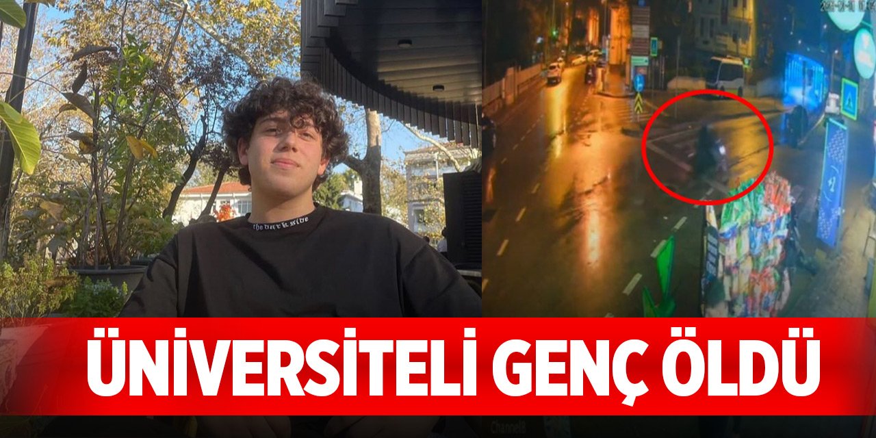 Devrilen motosikletin sürücüsü üniversiteli genç öldü