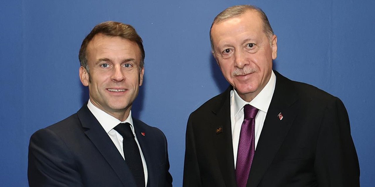 Cumhurbaşkanı Recep Tayyip Erdoğan, Macron'la görüştü
