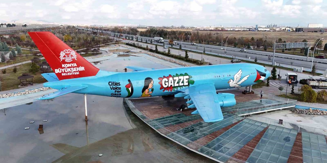 Konya'da Airbus A300 tipi uçak yeniden boyandı! Sebebi ise...