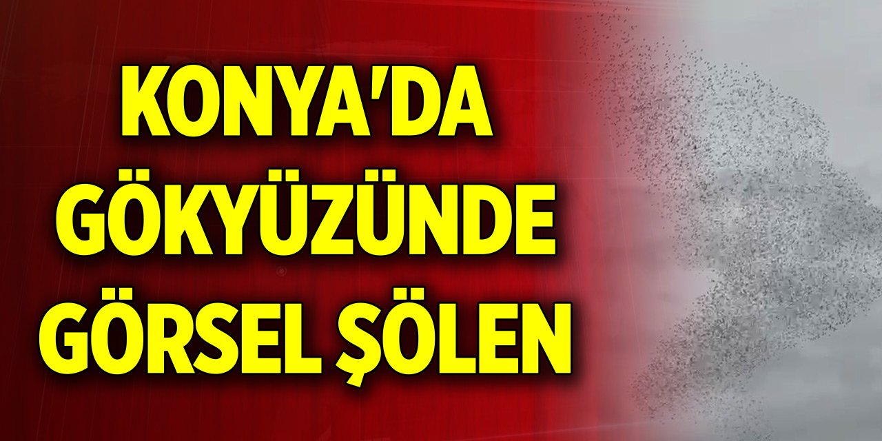 Konya'da gökyüzünde görsel şölen! Bakan bir daha baktı