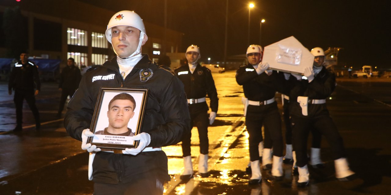 Şehit polis memurunun cenazesi, Samsun’a getirildi