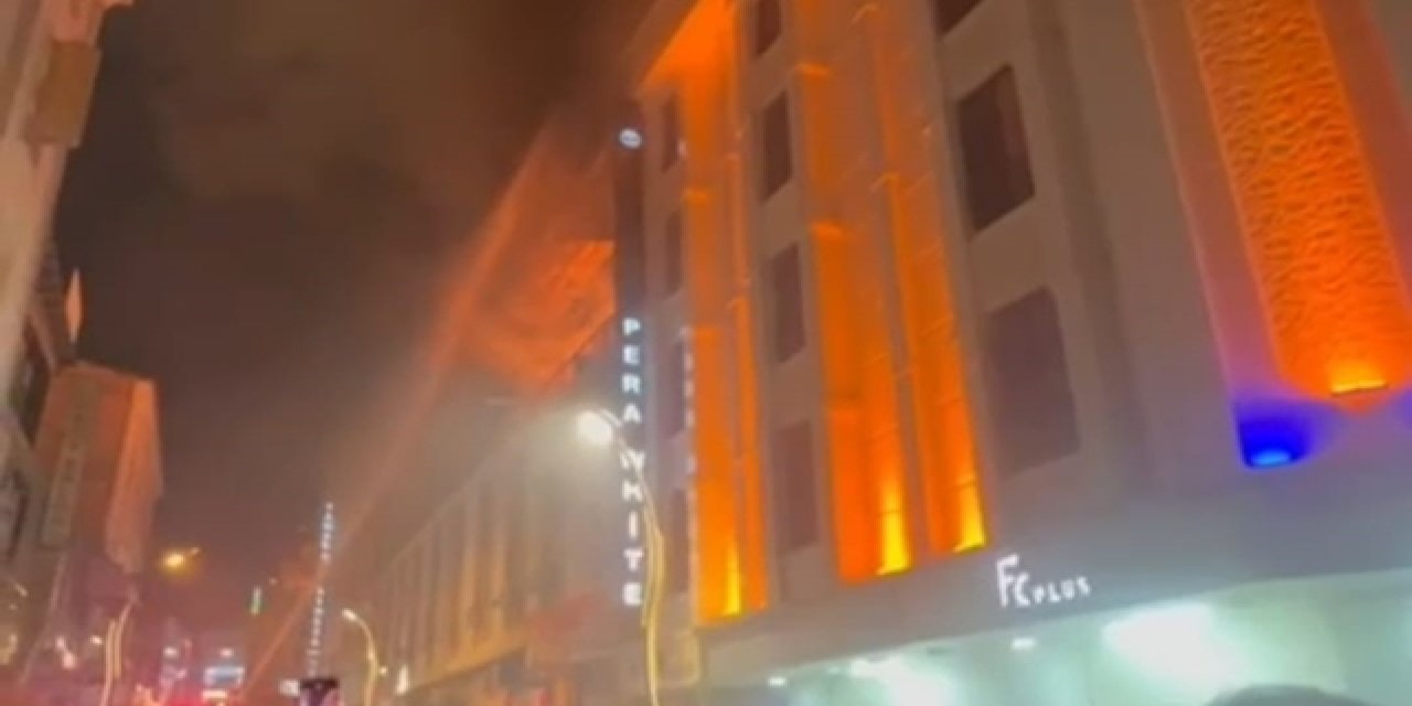 Otelin restoranında korkutan yangın