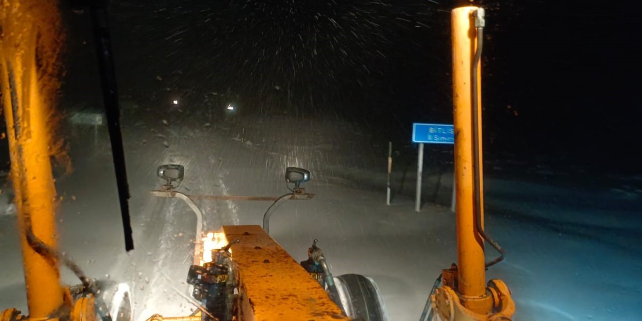 Muş’ta yoğun kar yağışı: Hasköy-Mutki yolu ulaşıma kapandı