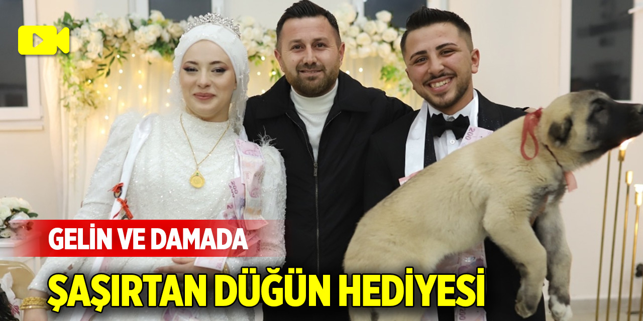 Gelin ve damada şaşırtan düğün hediyesi