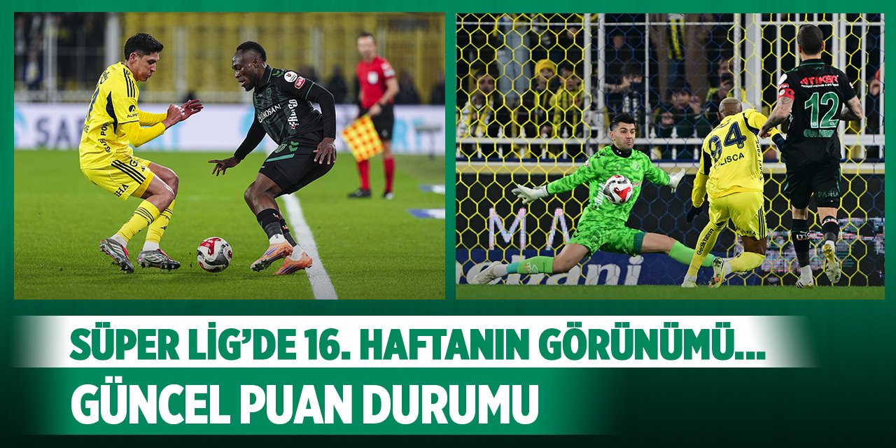 Süper Lig’de 16. haftanın görünümü... Güncel puan durumu