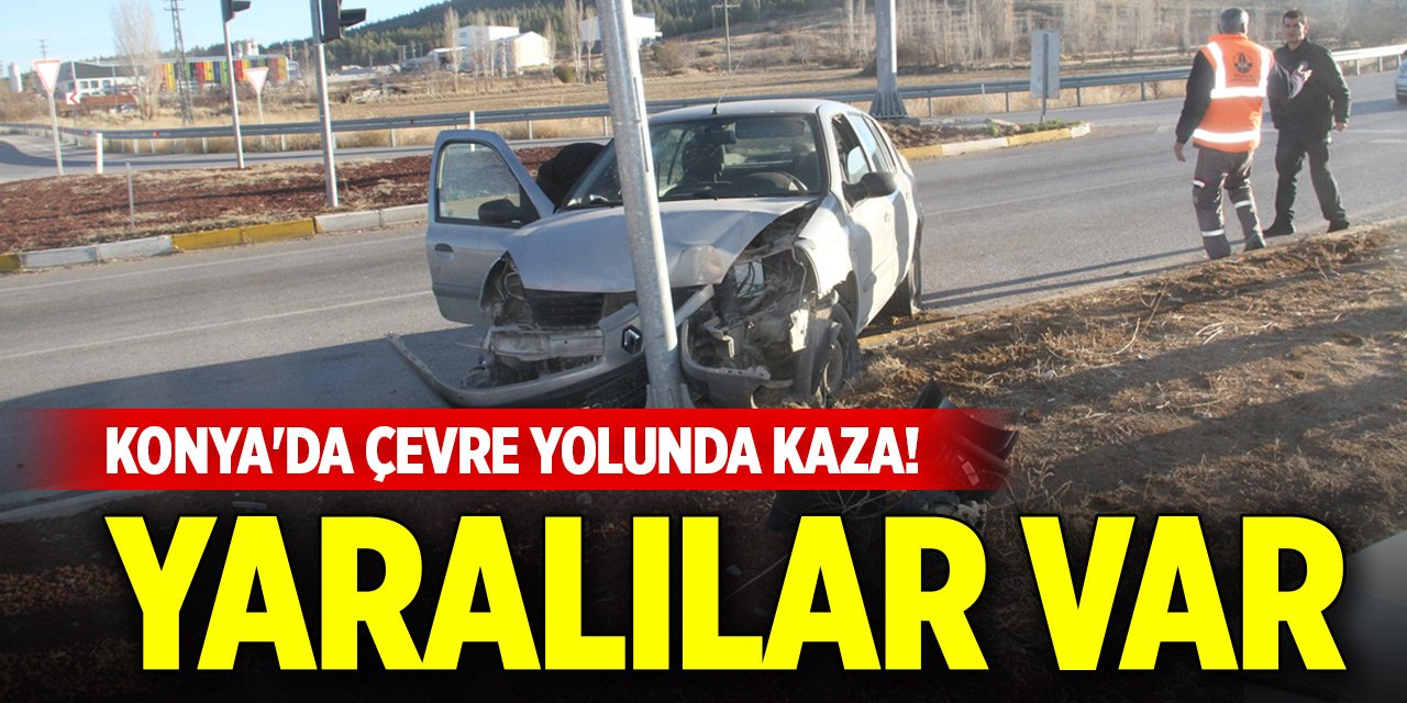 Konya'da çevre yolunda kaza! Yaralılar var