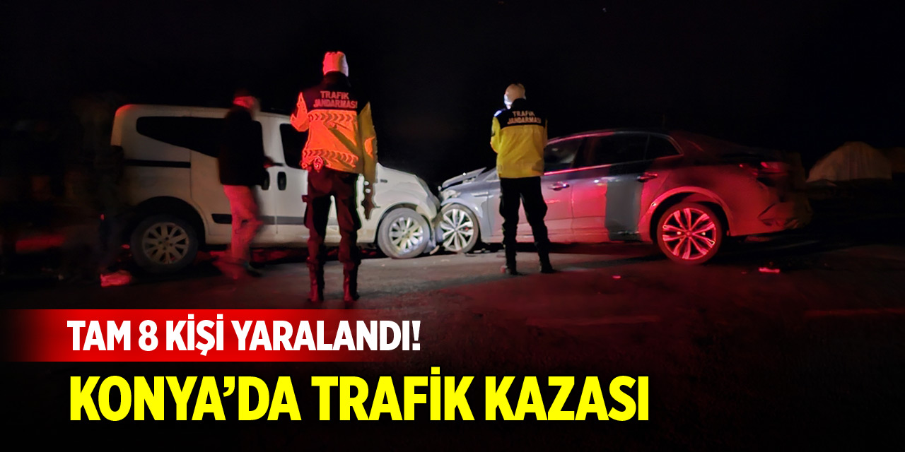 Konya'da hafif ticari araç ile otomobil çarpıştı! Çok sayıda yaralı var