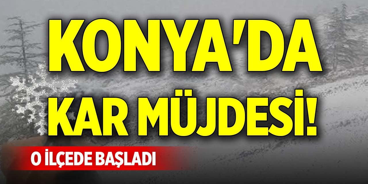 Konya'da kar müjdesi! O ilçede başladı