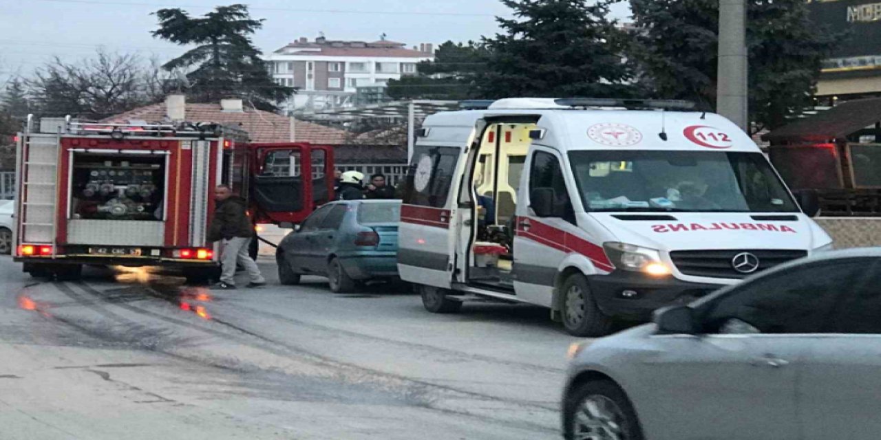 Konya'da ocakta unutulan yemek yangına neden oldu