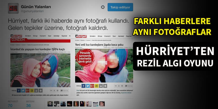 Hürriyet’ten rezil algı oyunu