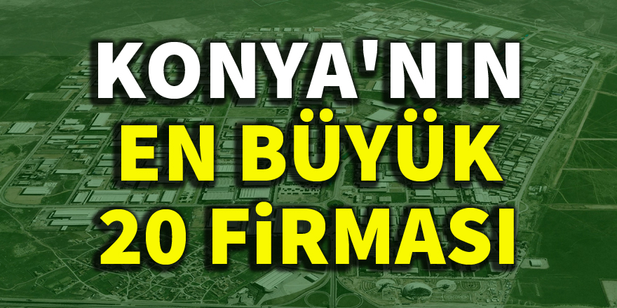 Konya'nın en büyük 20 firması