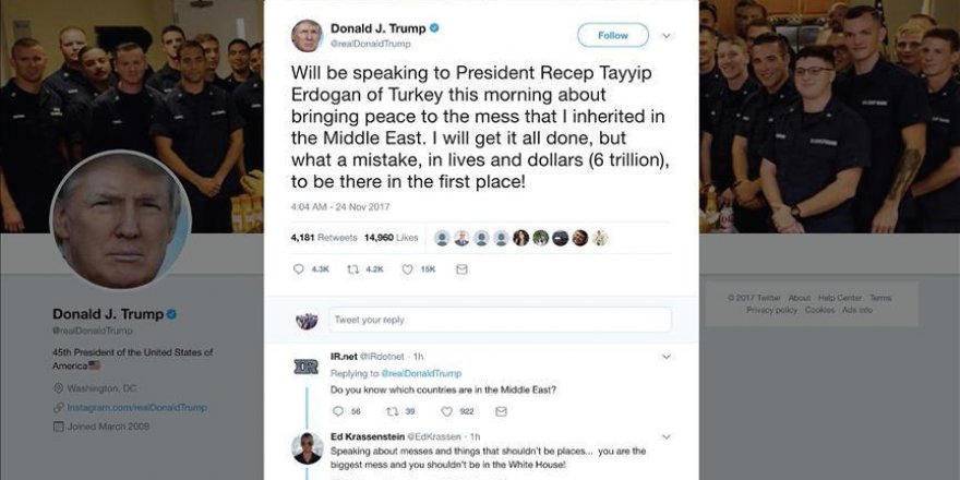 Trump annonce qu'il va s'entretenir au téléphone avec Erdogan