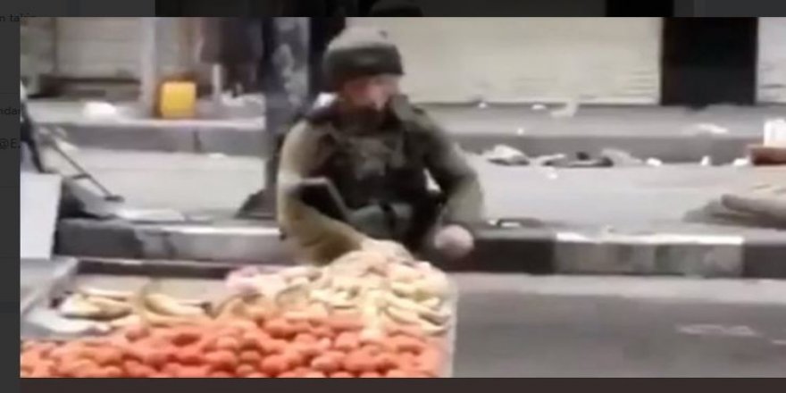 Israeli commander stealing apples caught on video