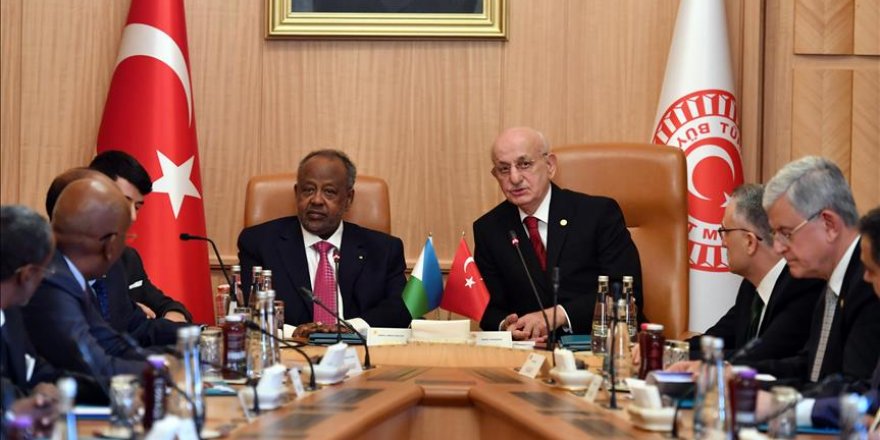 Djibouti president visits Turkish parliament