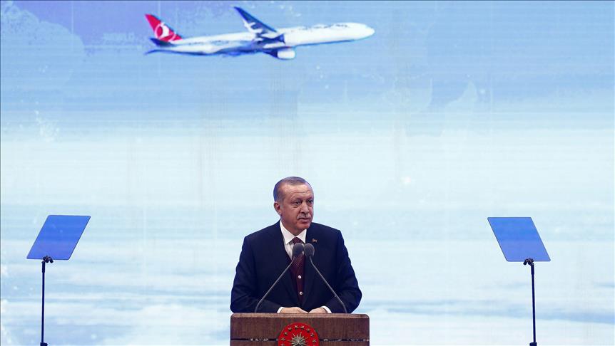 Erdogan: La THY vise 74 millions de passagers en 2018