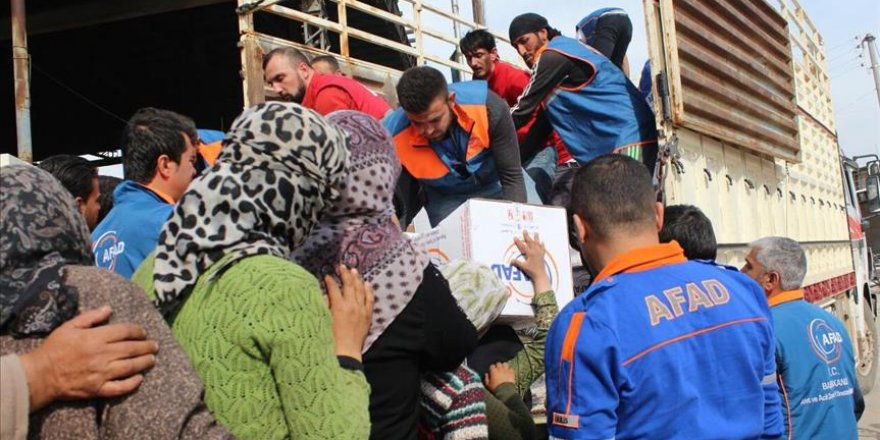 Turkey distributes aid to 35 villages in Afrin, Syria