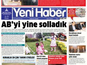 Yeni Haber Gazetesi 1. Sayfa -  30.04.2014 Çarşamba