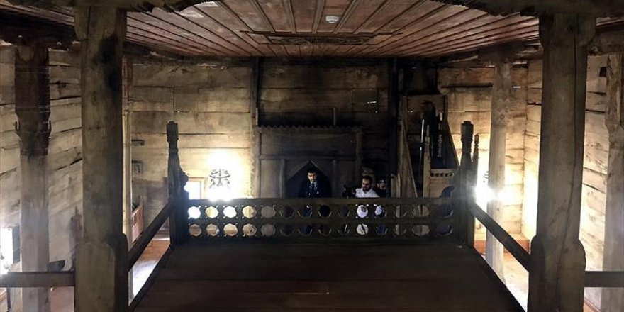 Ancient wooden mosque opens after restoration in Turkey