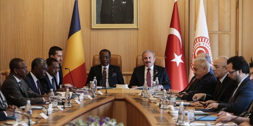 Turkish parliament speaker meets Chad's president