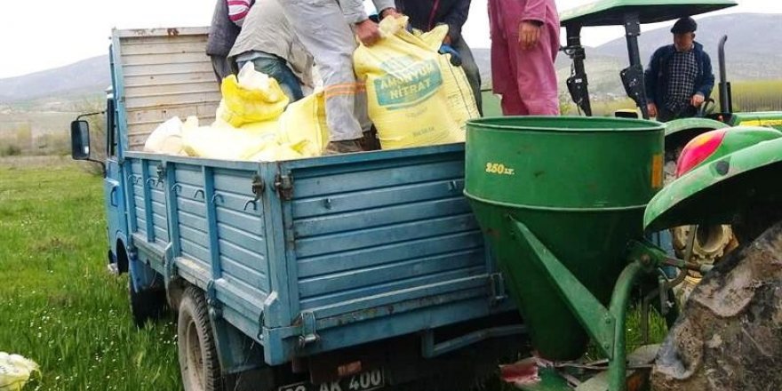 Meralara gübre atıldı