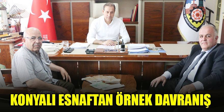 Konyalı esnaftan örnek davranış