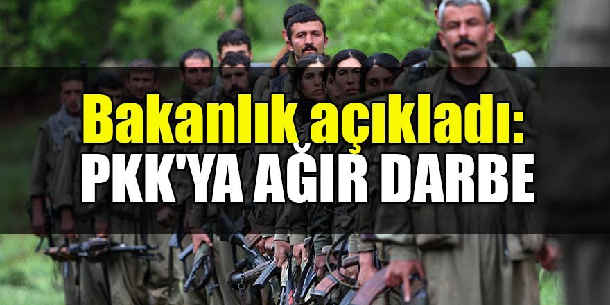 Bakanlık açıkladı: PKK'ya ağır darbe