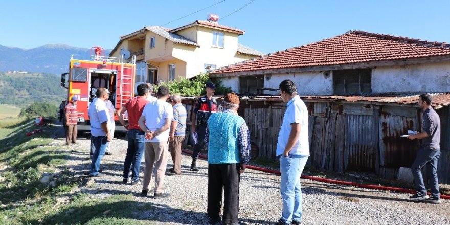 Bolu’da, hindi kümesinde yangın