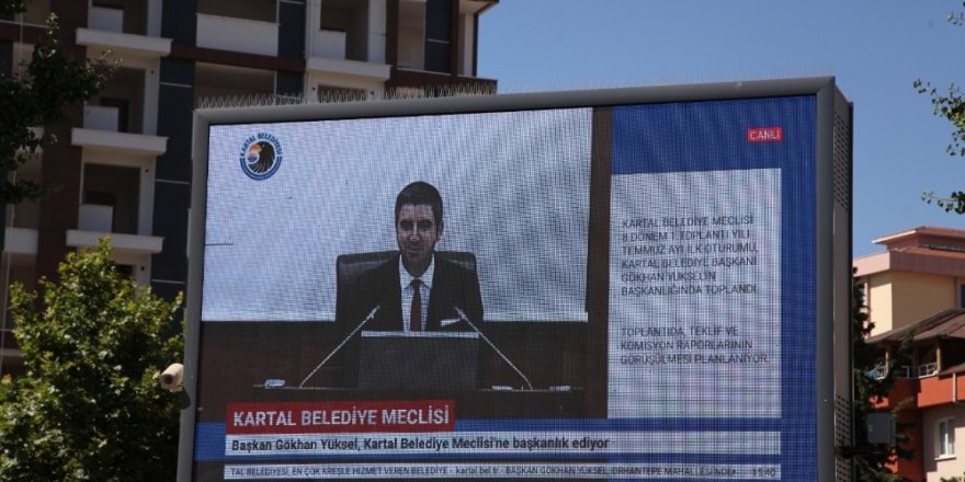 Kartal Belediye Meclis toplantısı, YouTube’dan ve LED bilgi ekranlarından canlı yayınlandı