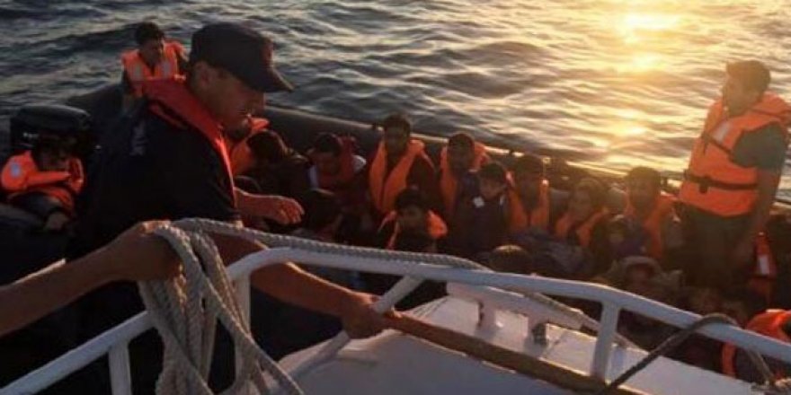 Yunanistan'a kaçmak isteyen 66 kaçak göçmen yakalandı