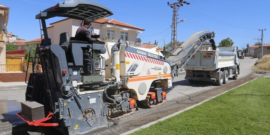 Karaman Belediyesi asfalt çalışmalarına devam ediyor