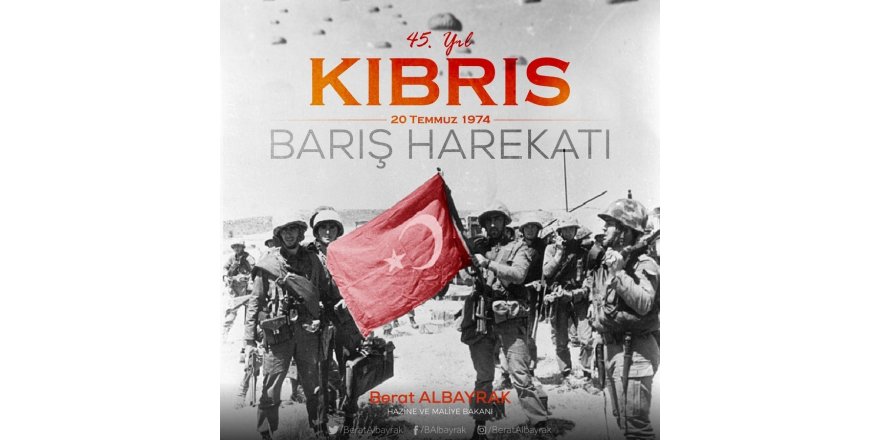 Bakan Albayrak’tan Kıbrıs Barış Harekatı paylaşımı