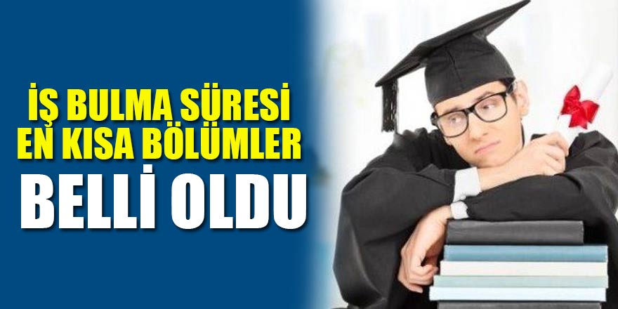 'İş Bulma Süresi' en kısa bölümler belli oldu