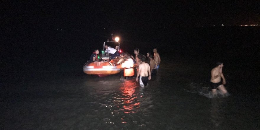 Denize düşen vatandaşı kurtarma seferberliği