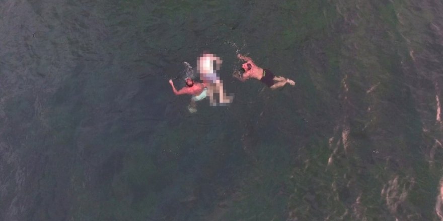 Denizde boğulan şahsın yeri, ‘drone’ ile tespit edildi