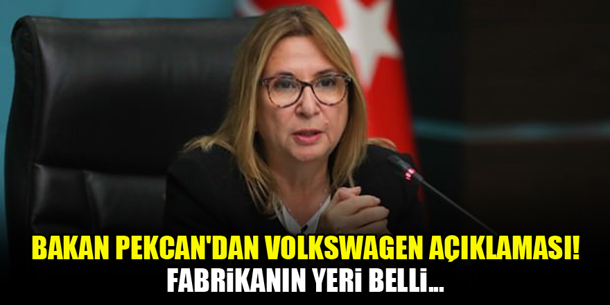 Bakan Pekcan'dan Volkswagen açıklaması! Fabrikanın yeri belli...