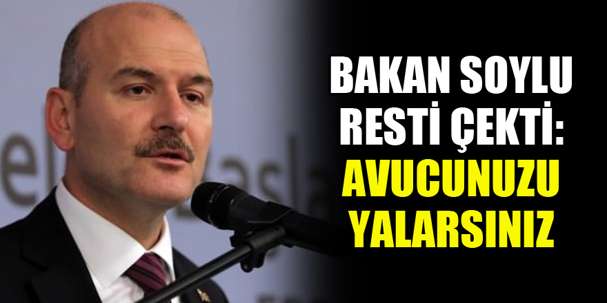 Bakan Soylu resti çekti: Avucunuzu yalarsınız