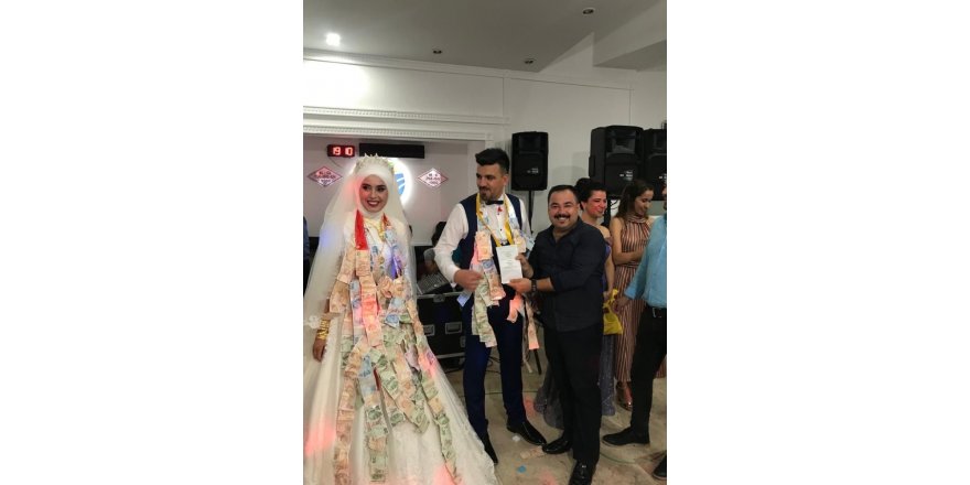 Gelinle damada para değil 3 bin TL değerinde tohum paketi taktı