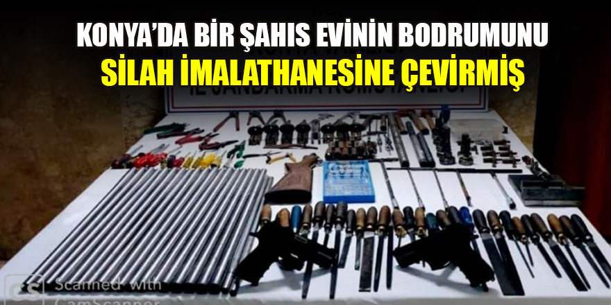 Evinin bodrumunu silah imalathanesine çevirmiş