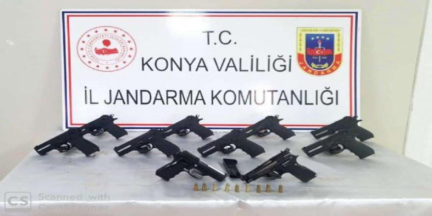 Beyşehir'deki operasyonda 10 tabanca ele geçirildi