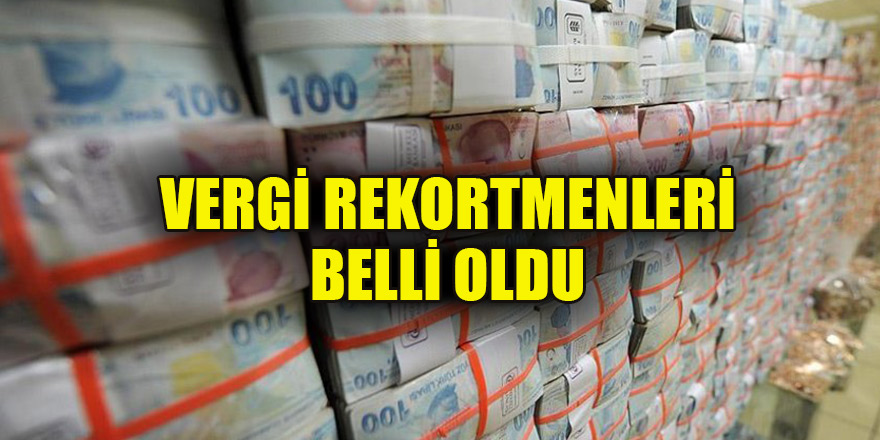 Türkiye'nin vergi rekortmenleri belli oldu
