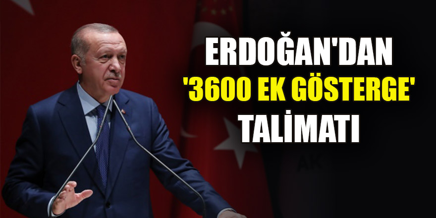 Cumhurbaşkanı Erdoğan'dan '3600 ek gösterge' talimatı
