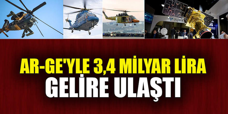 TUSAŞ Ar-Ge'yle 3,4 milyar lira gelire ulaştı