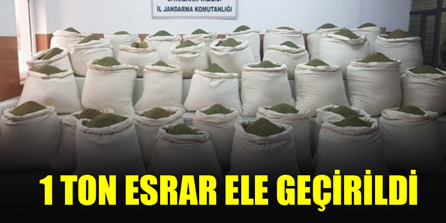 Diyarbakır’da 1 ton esrar ele geçirildi